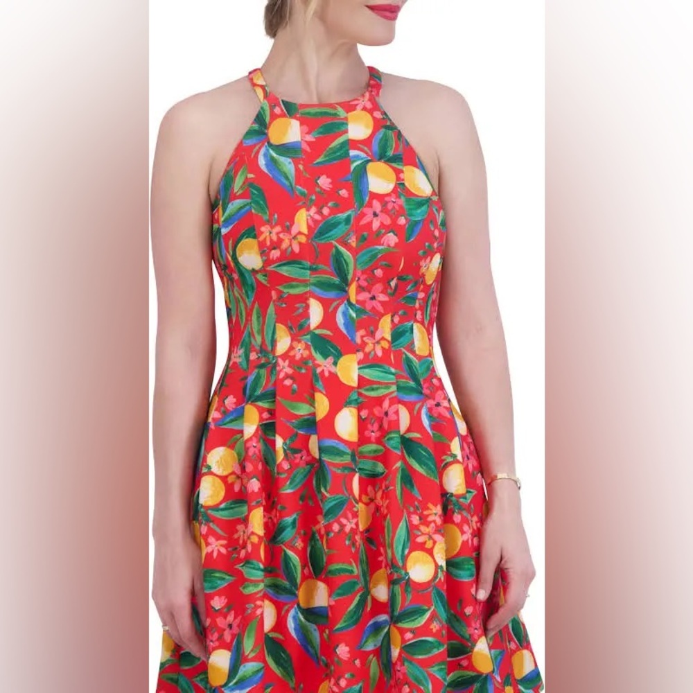 Vince Camuto Colorful Floral Midi Dress